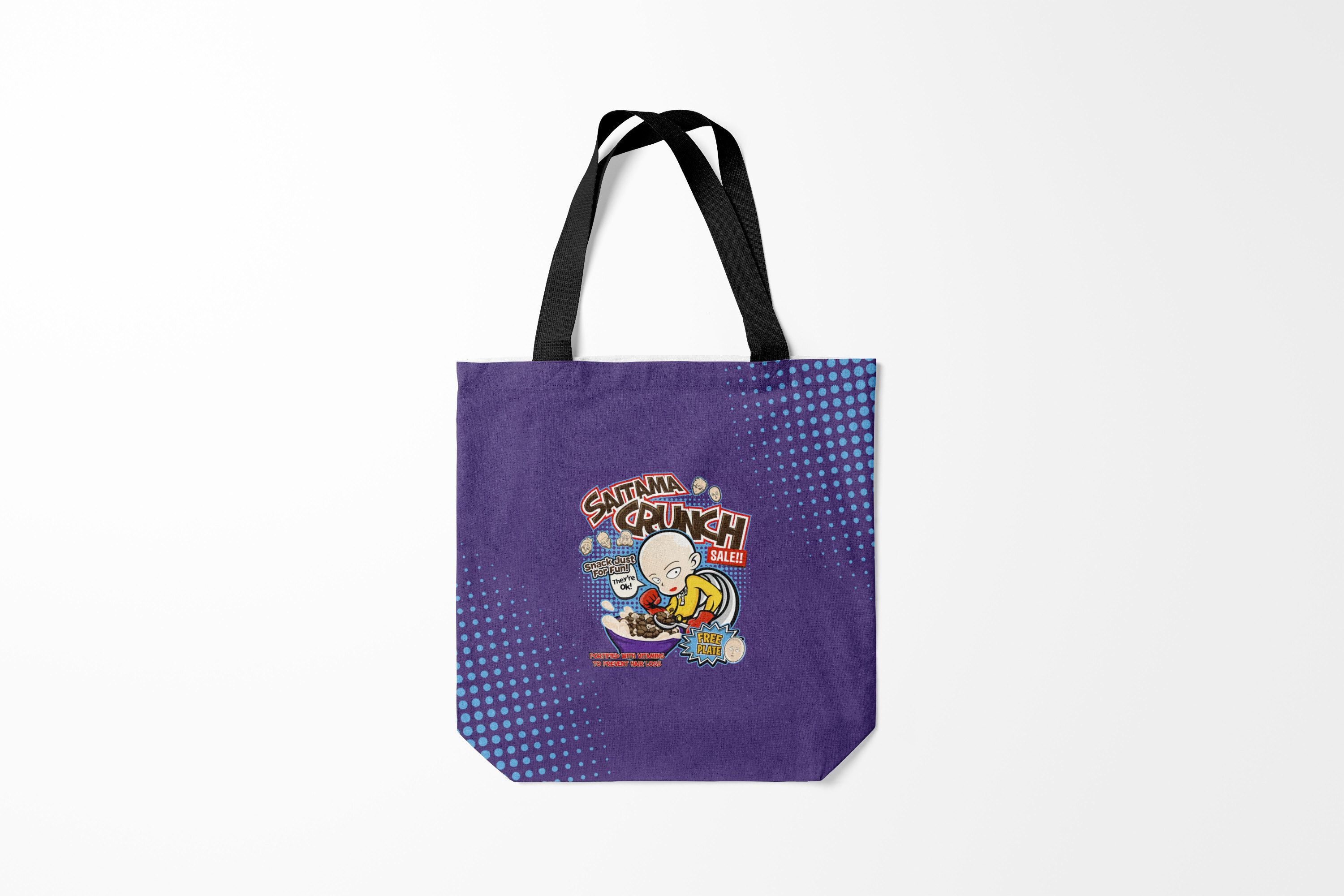 

Сумка шoппер унисекс Burnettie One Punch Man Saitama crunch, синий, One Punch Man Saitama crunch