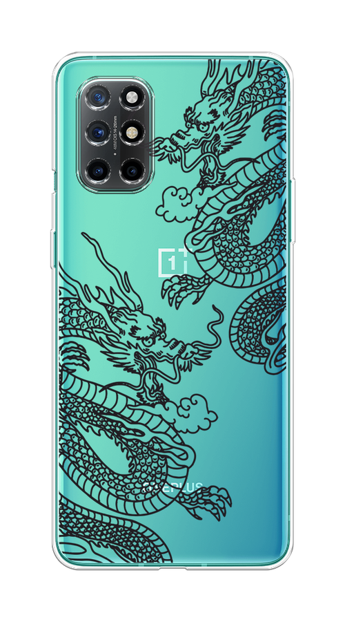

Чехол на OnePlus 8T "Два китайских дракона", Серый;черный, 151150-1
