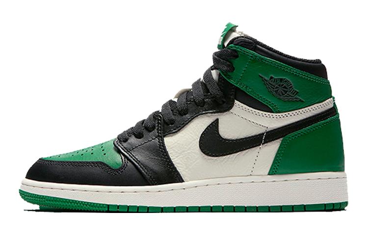 

Кеды унисекс Jordan Air Jordan 1 Retro High Pine Green GS разноцветные 39 EU, Разноцветный, Air Jordan 1 Retro High Pine Green GS