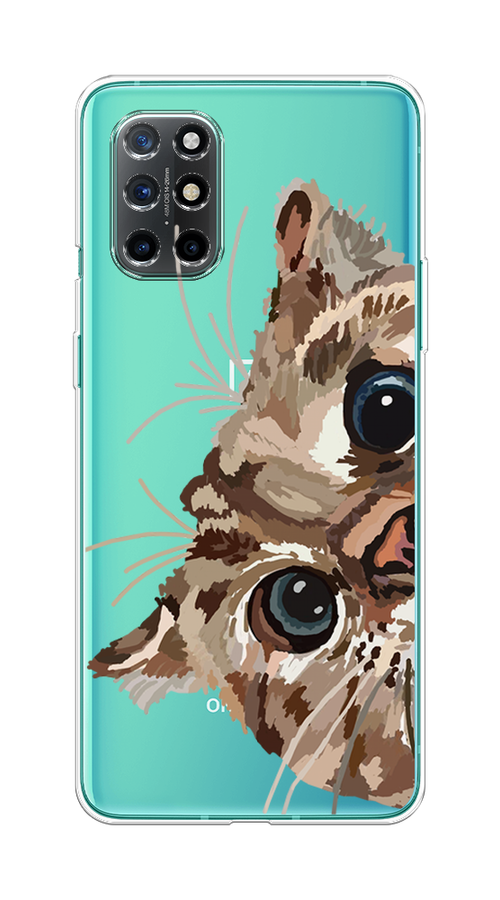 

Чехол на OnePlus 8T "Любопытный кот", Коричневый;синий;черный, 151150-1