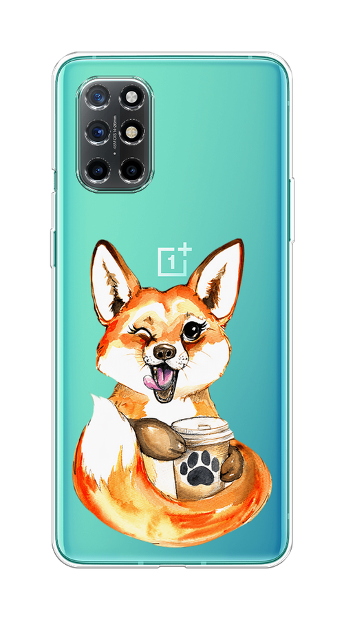 

Чехол на OnePlus 8T "Подмигивающая лиса с кофе", Оранжевый;белый;коричневый, 151150-4