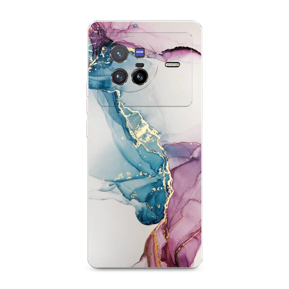 

Чехол на Vivo X80 "Розовые разводы рисунок", 266550-3