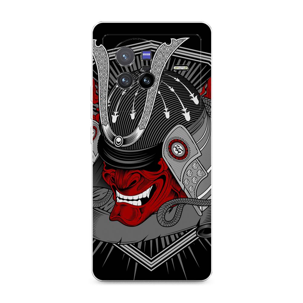 

Чехол на Vivo X80 "Красная маска самурая", Белый;красный;черный, 266550-4
