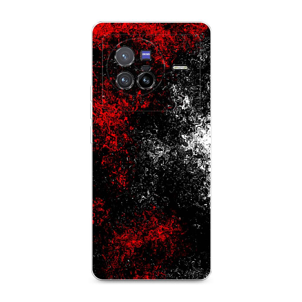 

Чехол на Vivo X80 "Монотипия", Красный;черный;белый, 266550-3
