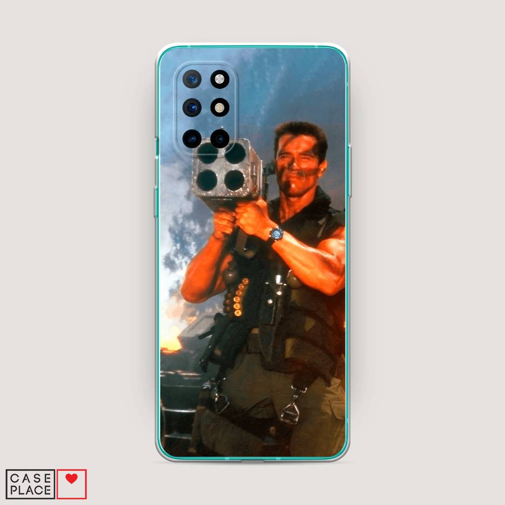 

Чехол на OnePlus 8T "Арнольд Шварцнеггер с базукой", Голубой;коричневый, 151150-6