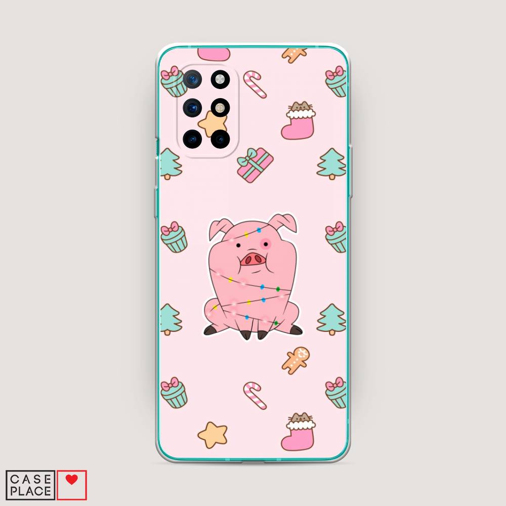 

Чехол на OnePlus 8T "Розовая свинка", Розовый;зеленый, 151150-5