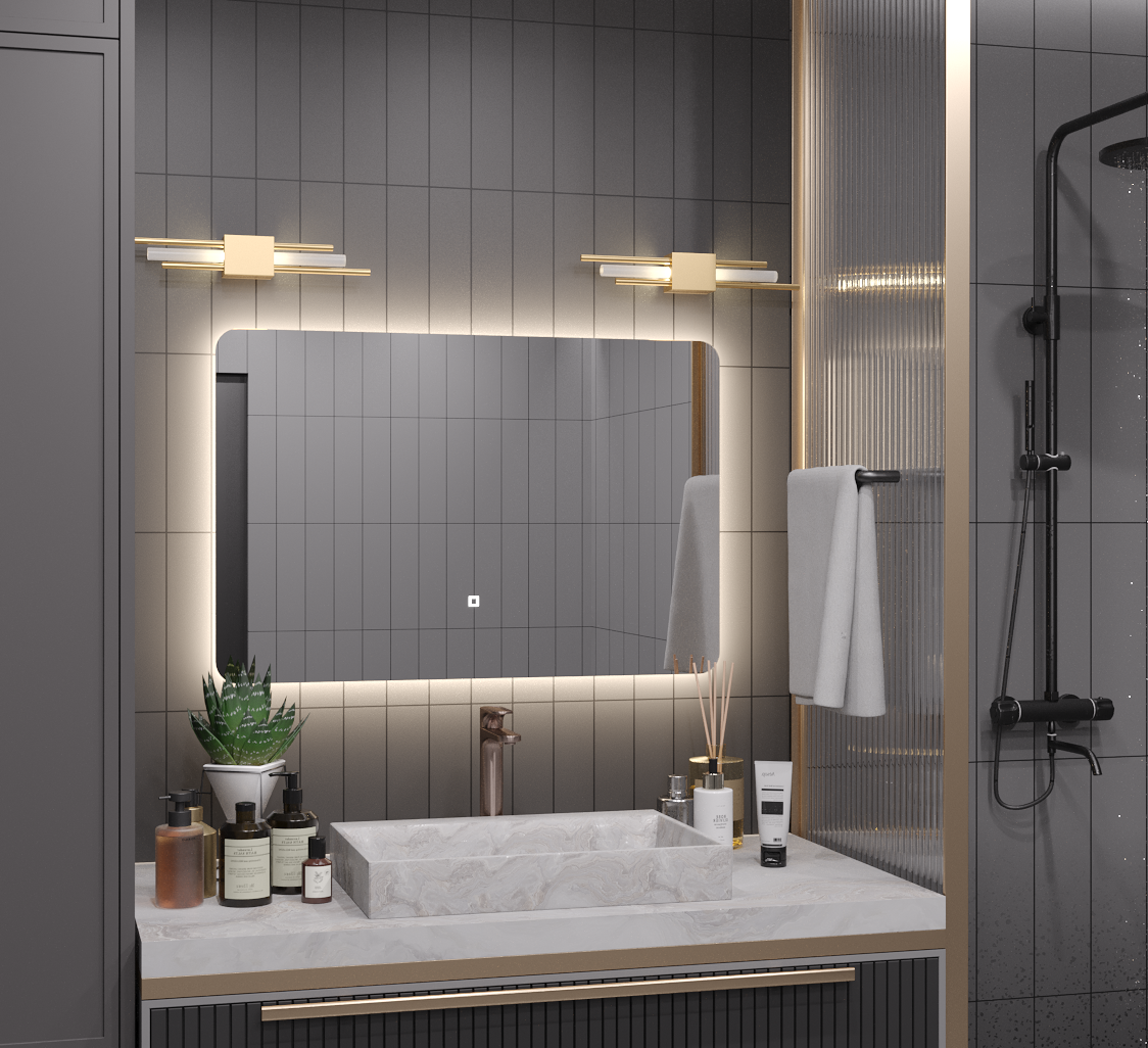 Зеркало для ванной Alias Эос 60*80 с нейтральной LED-подсветкой горизонтальное