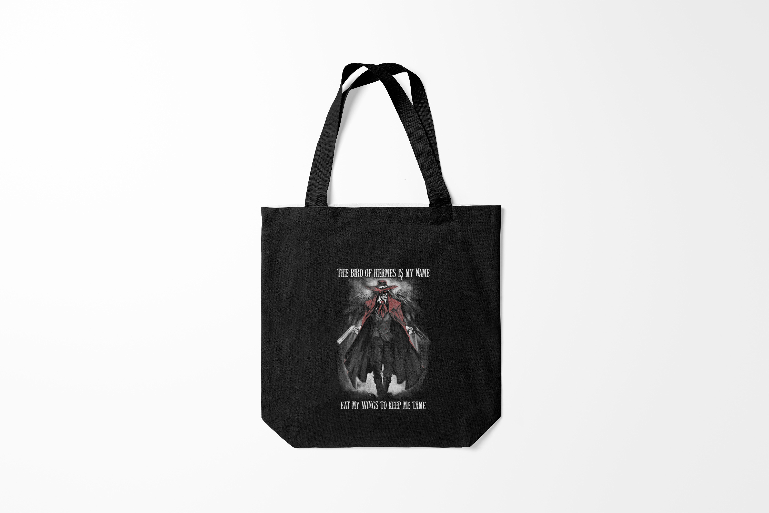 

Сумка шoппер унисекс Burnettie The bird of Hermes is my name, черный, The bird of Hermes is my name