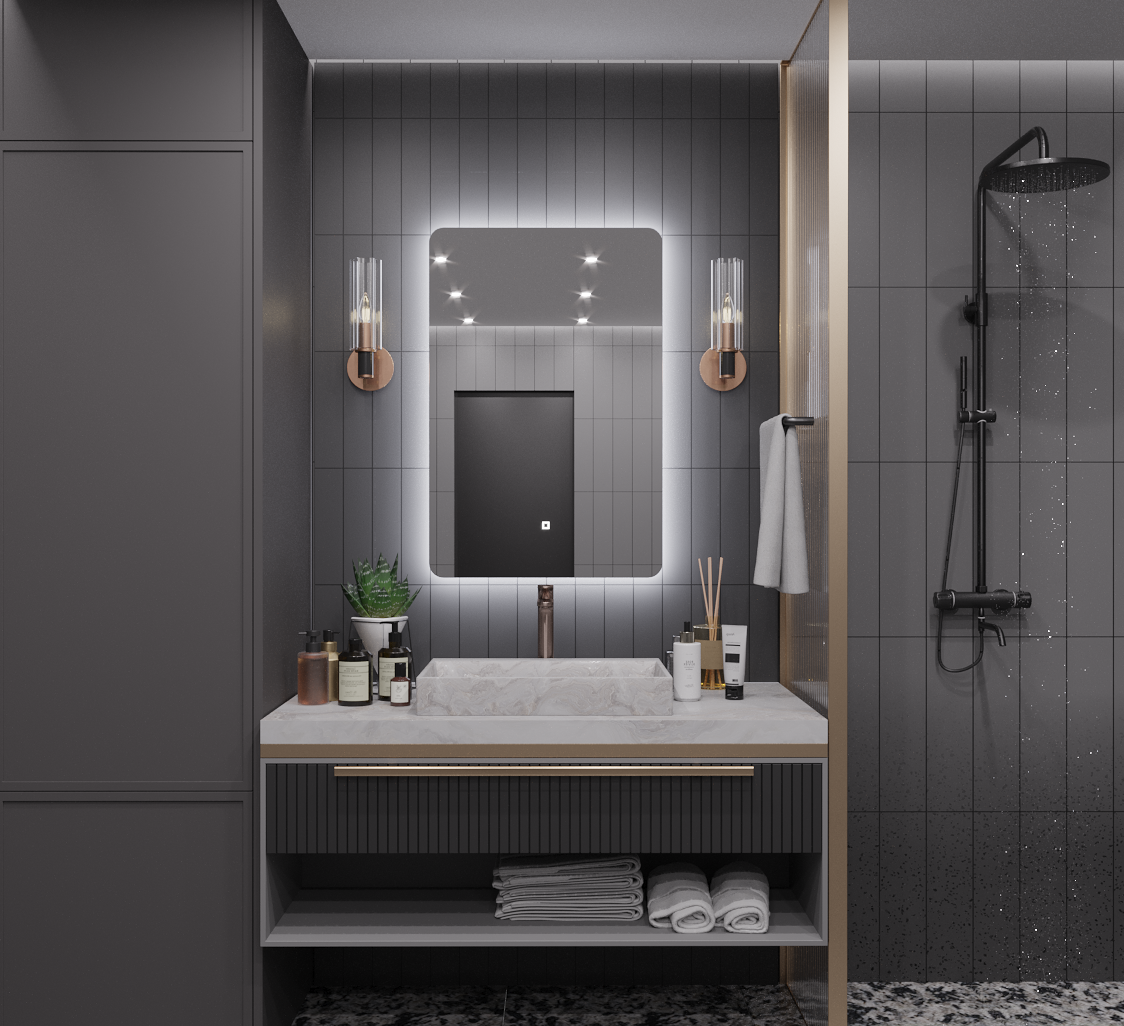 Зеркало для ванной Alias Эос 60*40 с холодной LED-подсветкой