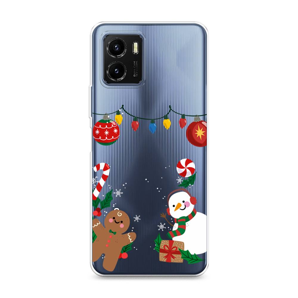 

Чехол на Vivo Y10 "Новогоднее настроение", Коричневый;красный;зеленый, 266450-5