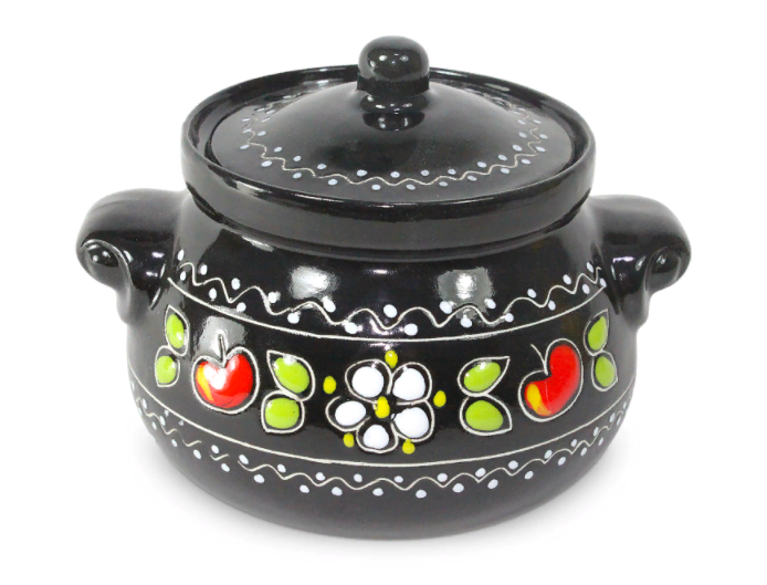 

Горшок для запекания(кастрюлька) "Черешня" Солнечногорская керамика 0,7л., Черешня