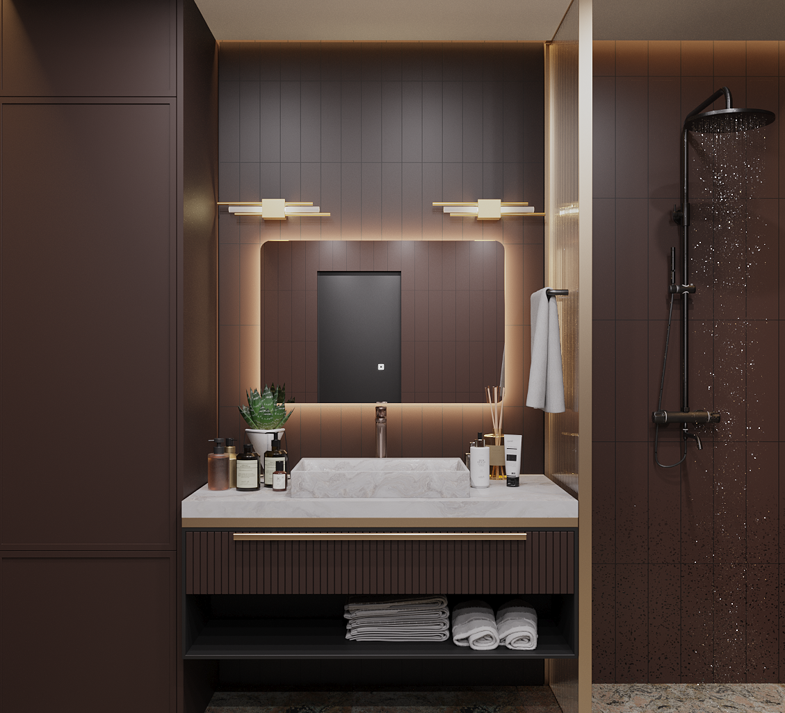 Зеркало для ванной Alias Эос 100*120 с тёплой LED-подсветкой горизонтальное