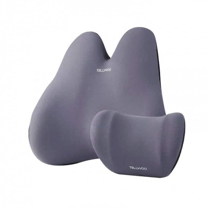 Комплект ортопедических подушек Tellwoo Car Headrest Lumbar Support Set Blue