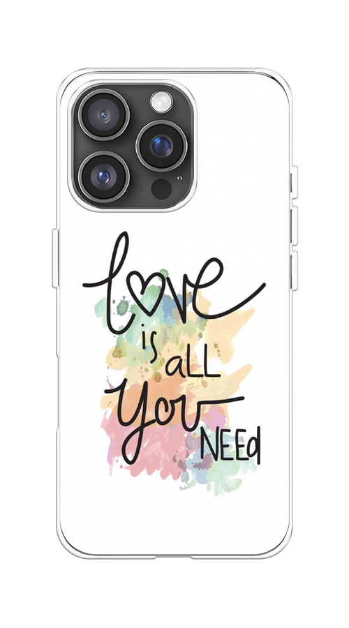 

Чехол на Apple iPhone 16 Pro "Love is all you need", Белый;черный;зеленый, 16250-1