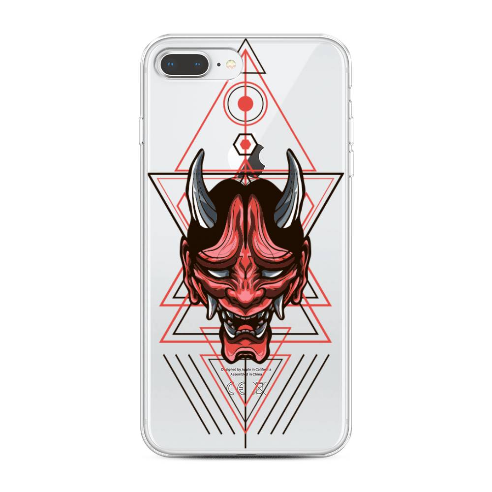 

Чехол на Apple iPhone 7 Plus/8 Plus "Hanya Oni mask", Серый;красный;черный, 10750-4