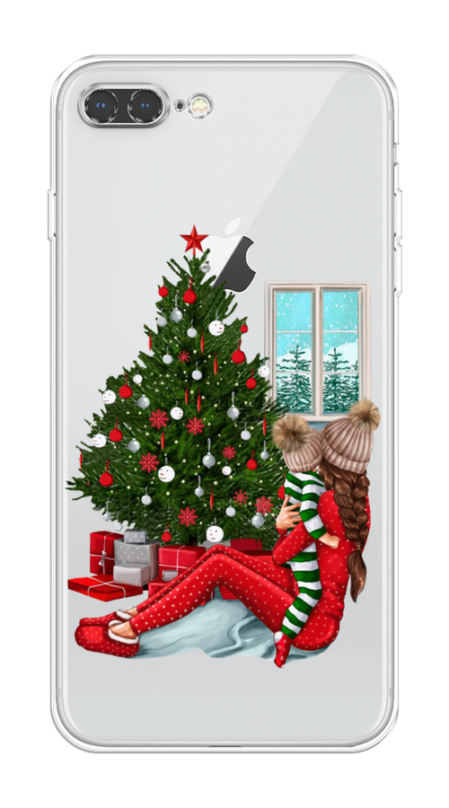 

Чехол на Apple iPhone 7 Plus "Новый год с мамой", Красный;зеленый;голубой, 10750-1