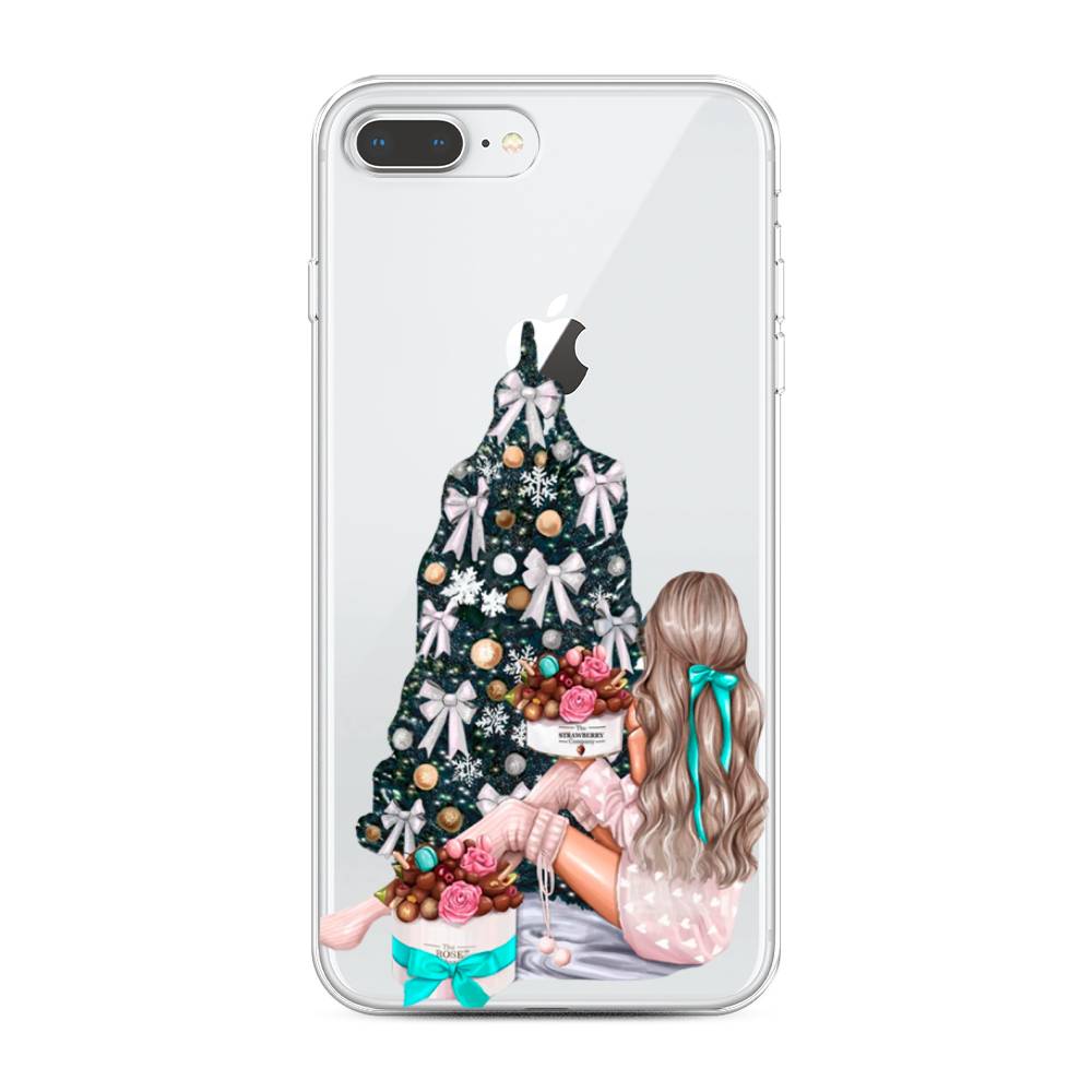 

Чехол на Apple iPhone 7 Plus "New Year", Зеленый;бежевый;голубой, 10750-5