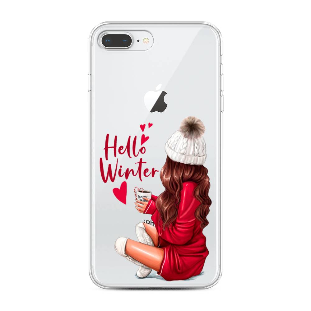 

Чехол на Apple iPhone 7 Plus "Hello winter", Красный;белый;коричневый, 10750-5