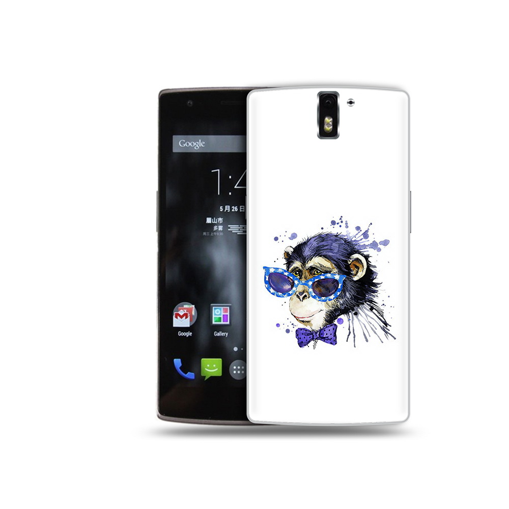 

Чехол MyPads Tocco для OnePlus One акварельная обезьяна, Прозрачный, Tocco