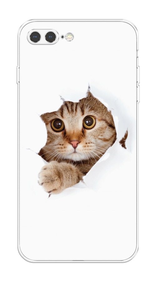 

Чехол на Apple iPhone 7 Plus "Кот и бумага", Белый;коричневый, 10750-1