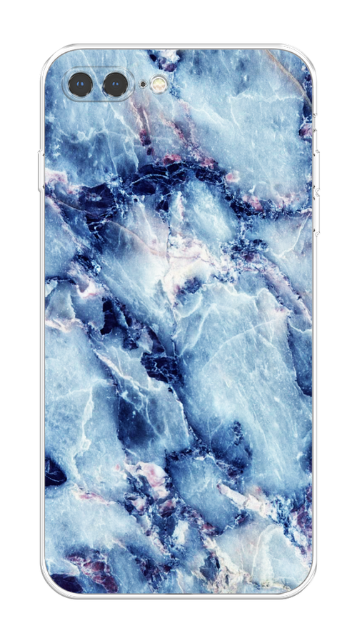 

Чехол на Apple iPhone 7 Plus "Мрамор с синими прожилками", Синий, 10750-1