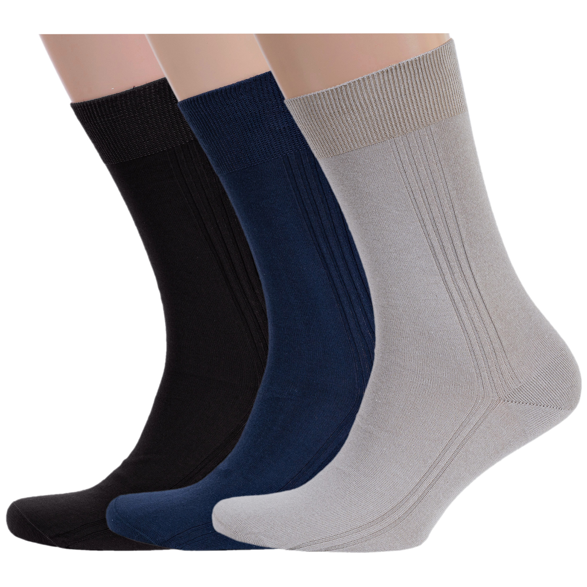 

Комплект носков мужских Rusocks бежевых; синих; черных, Бежевый;синий;черный, 3-М3-11001