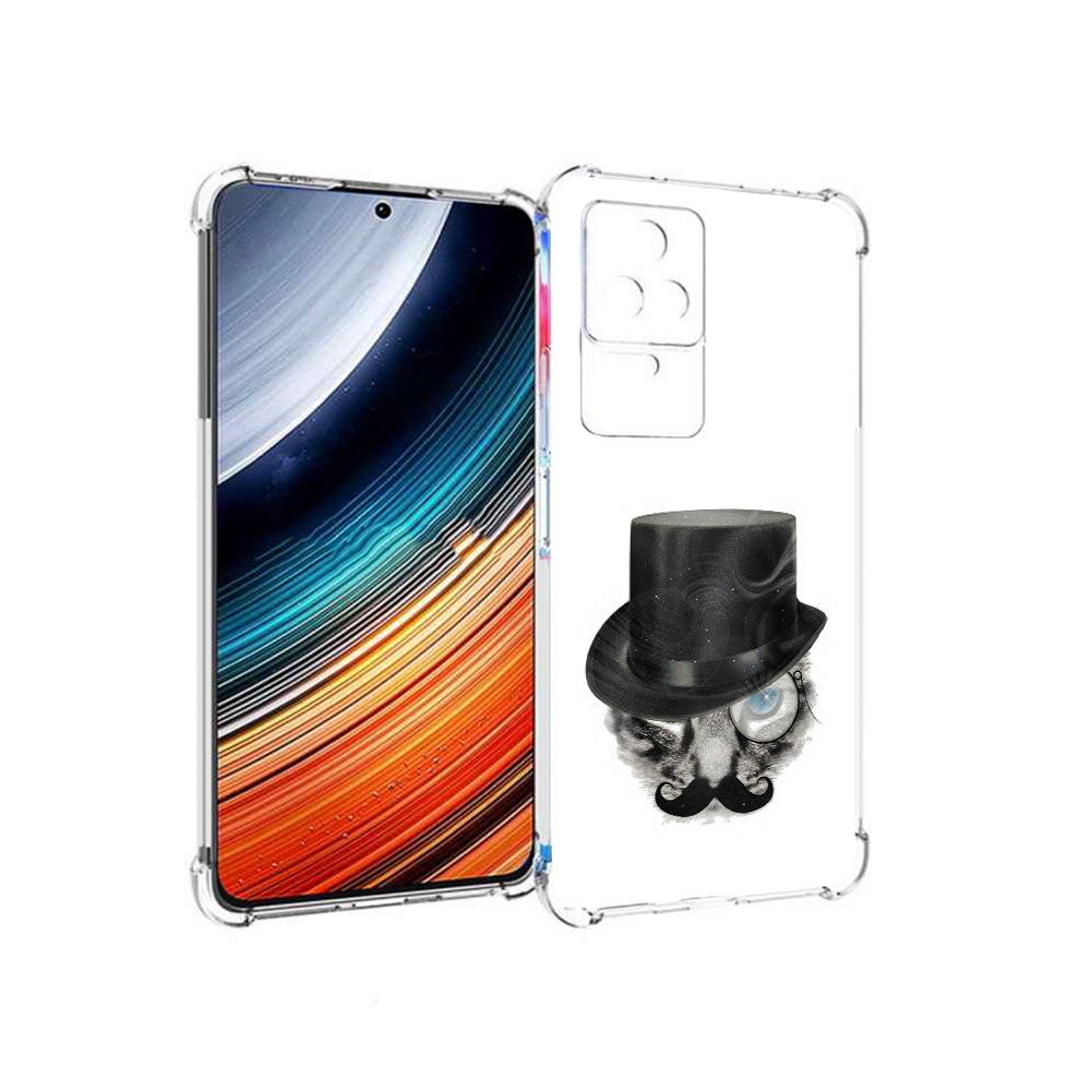 

Чехол MyPads интелегентный кот для Xiaomi Redmi K40S/Poco F4, Прозрачный, Tocco