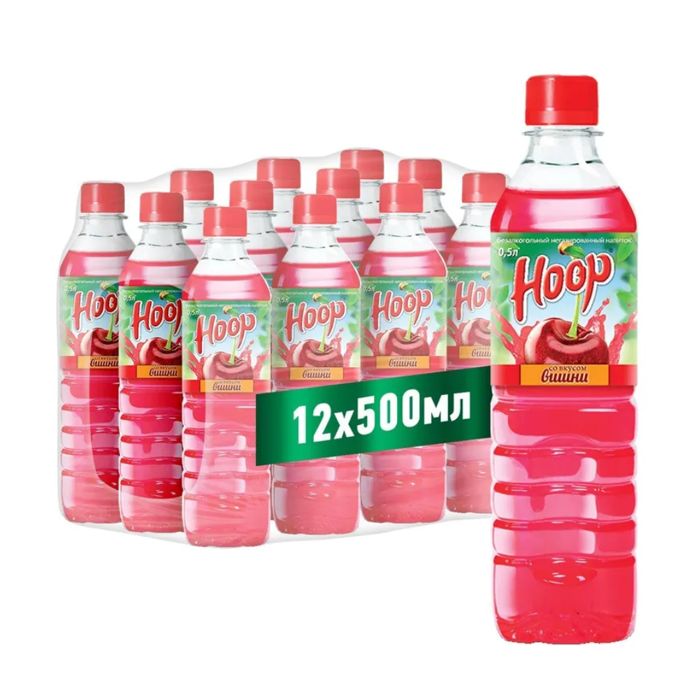 Напиток Hoop негазированный, со вкусом вишни, 12x500 мл