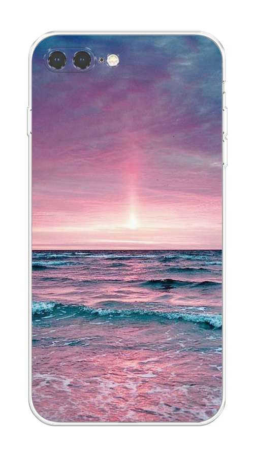 

Чехол на Apple iPhone 7 Plus "Восход 3", Розовый;голубой, 10750-1