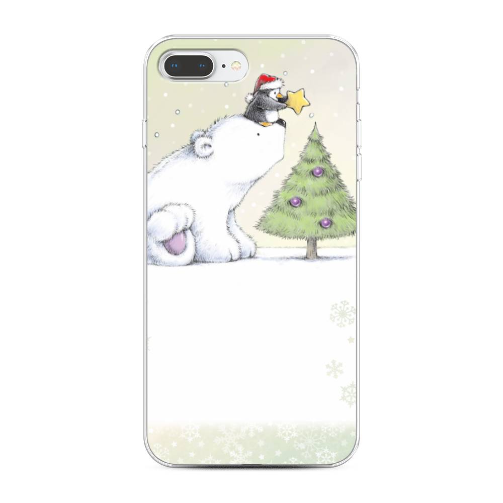 

Чехол на Apple iPhone 7 Plus "Украшение елки", Белый;бежевый, 10750-5