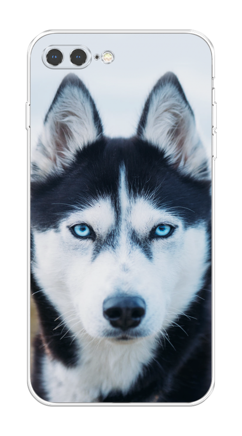 

Чехол на Apple iPhone 7 Plus "Хаски 2", Синий;белый, 10750-1