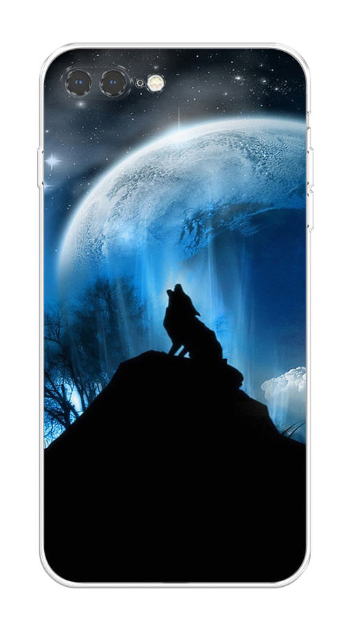 

Чехол на Apple iPhone 7 Plus "Волк 2", Синий;черный;белый, 10750-1