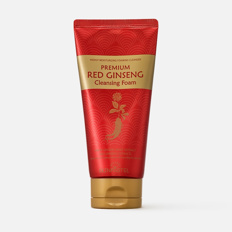 Пенка для умывания SKINPASTEL Premium Red Ginseng с экстрактом красного женьшеня, 150 мл
