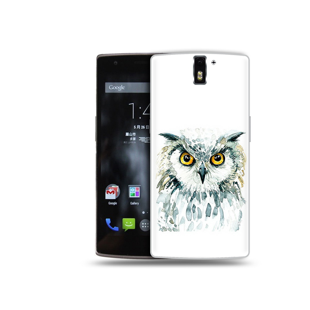 

Чехол MyPads Tocco для OnePlus One Серьезная сова, Прозрачный, Tocco