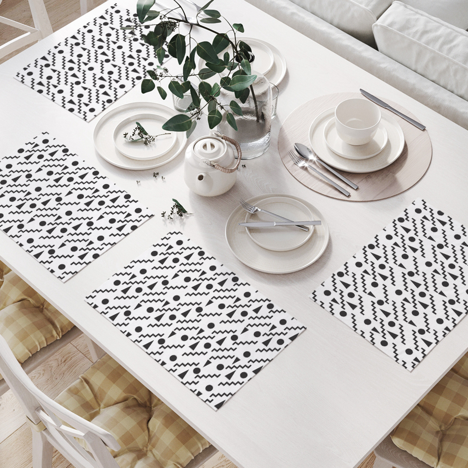 

Комплект салфеток JoyArty "Диагональ геометрических форм" (32х46 см, 4 шт.), Диагональ геометрических форм