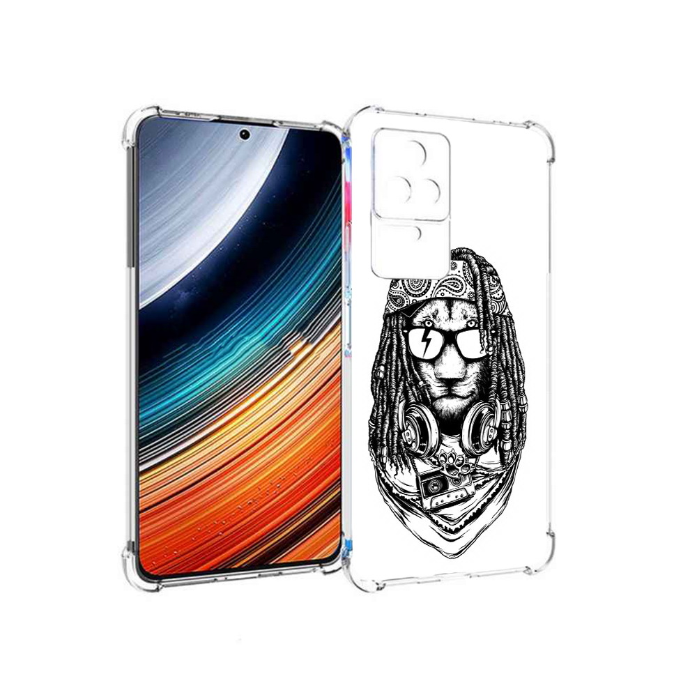 

Чехол MyPads дреды льва для Xiaomi Redmi K40S/Poco F4, Прозрачный, Tocco