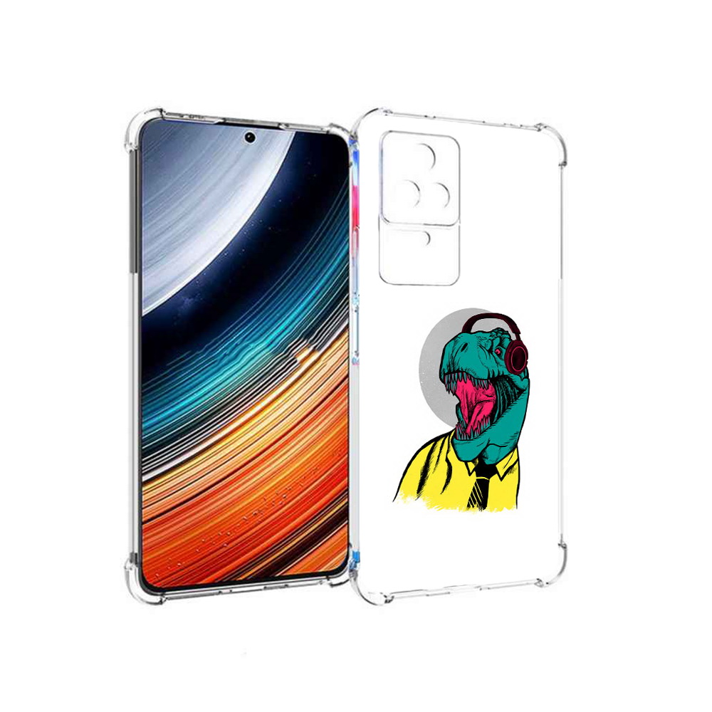 

Чехол MyPads дино для Xiaomi Redmi K40S/Poco F4, Прозрачный, Tocco