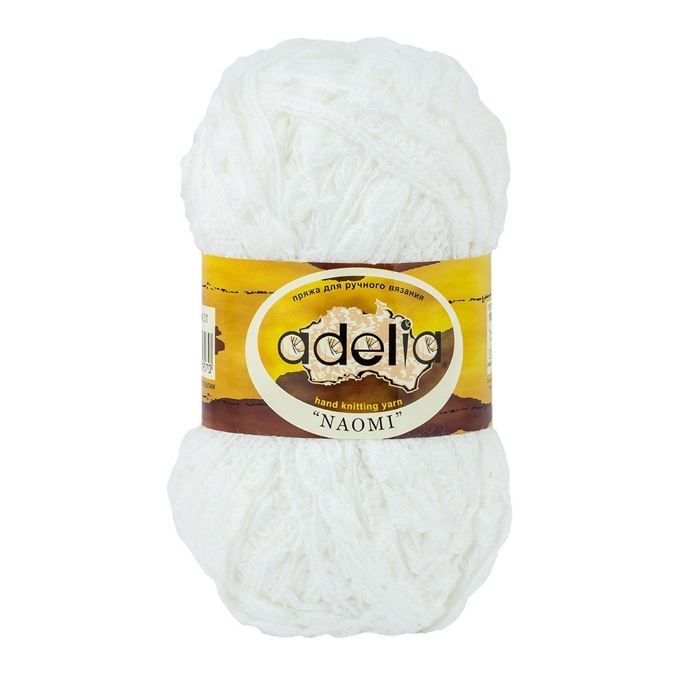 

Пряжа Adelia Naomi, акрил, 5х100 г, 24 м+/-1,5 м, №01 белый, Naomi
