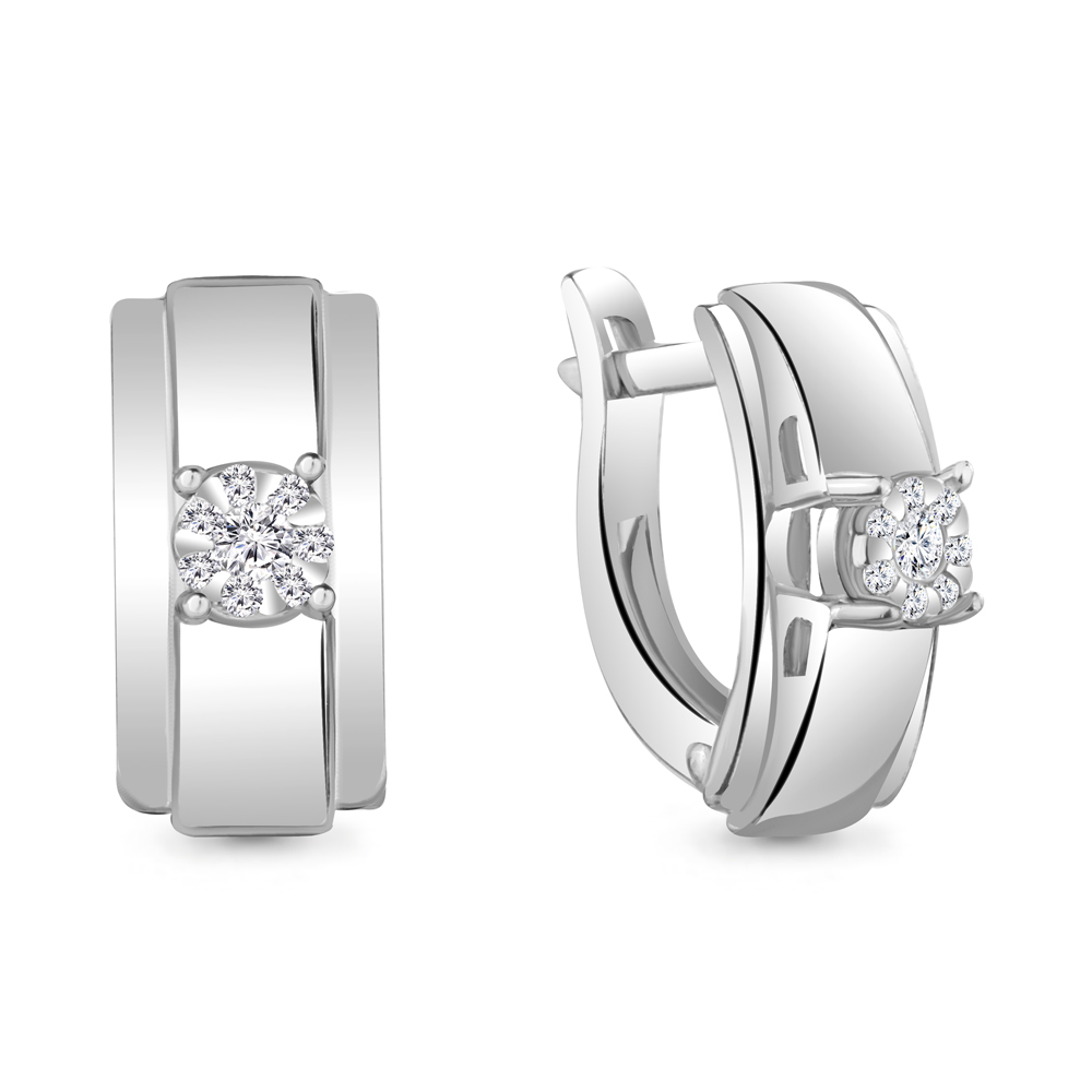 

Серьги из белого золота с бриллиантом Aquamarine Aquamarine 941627_585_бз, 941627_585_бз