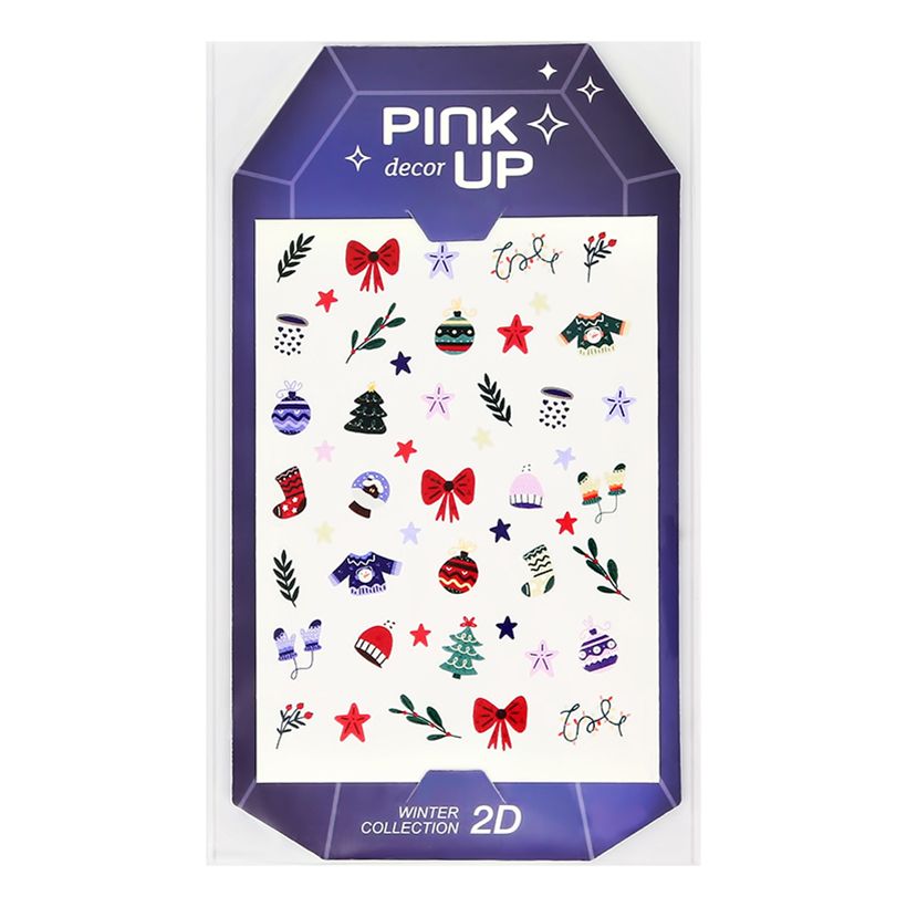 

Наклейки для ногтей Pink Up Decor Winter Collection 2D тон 61 Magic time 3 г, Разноцветный