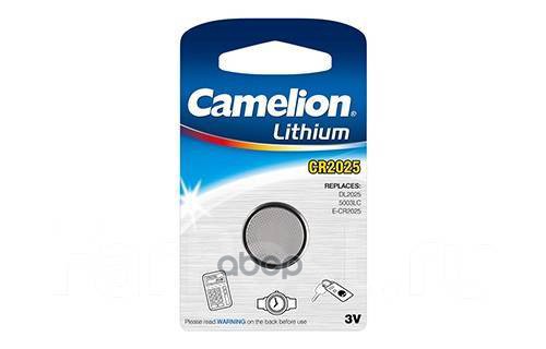 Батарейка Литиевая Camelion Lithium Таблетка 3v Упаковка 1 Шт. Cr2025-Bp1 Camelion арт. CR батарейка cr2025 3v таблетка пульт сигнализации ключ блистер 1шт lithium camelion 1шт