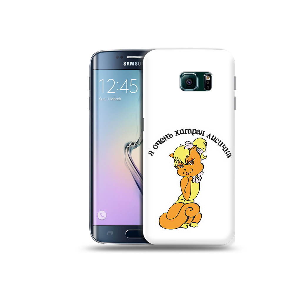 

Чехол MyPads Tocco для Samsung Galaxy S6 Edge хитрая лиса, Прозрачный, Tocco