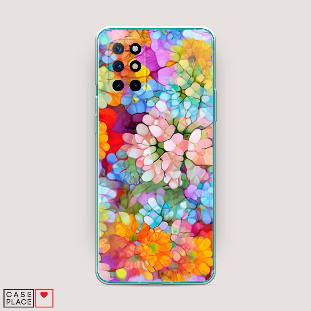 

Чехол на OnePlus 8T "Цветы витраж", Оранжевый;розовый;голубой, 151150-3