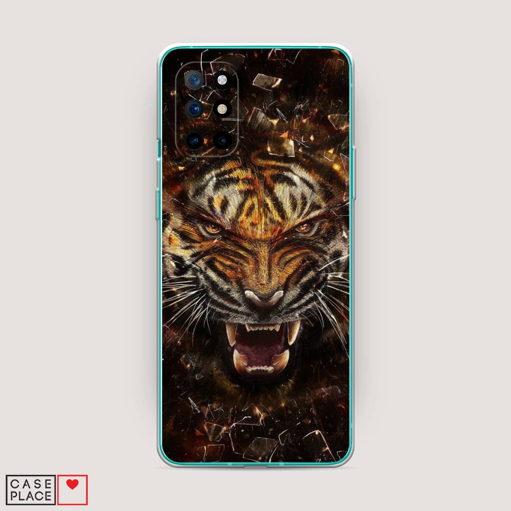 

Чехол на OnePlus 8T "Тигр осколки", Оранжевый;серый;черный, 151150-1