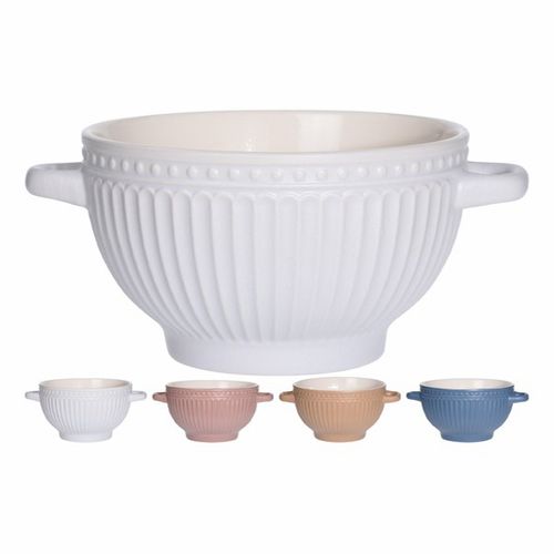 фото Суповая чашка home collection flora с ручками 680 мл в ассортименте