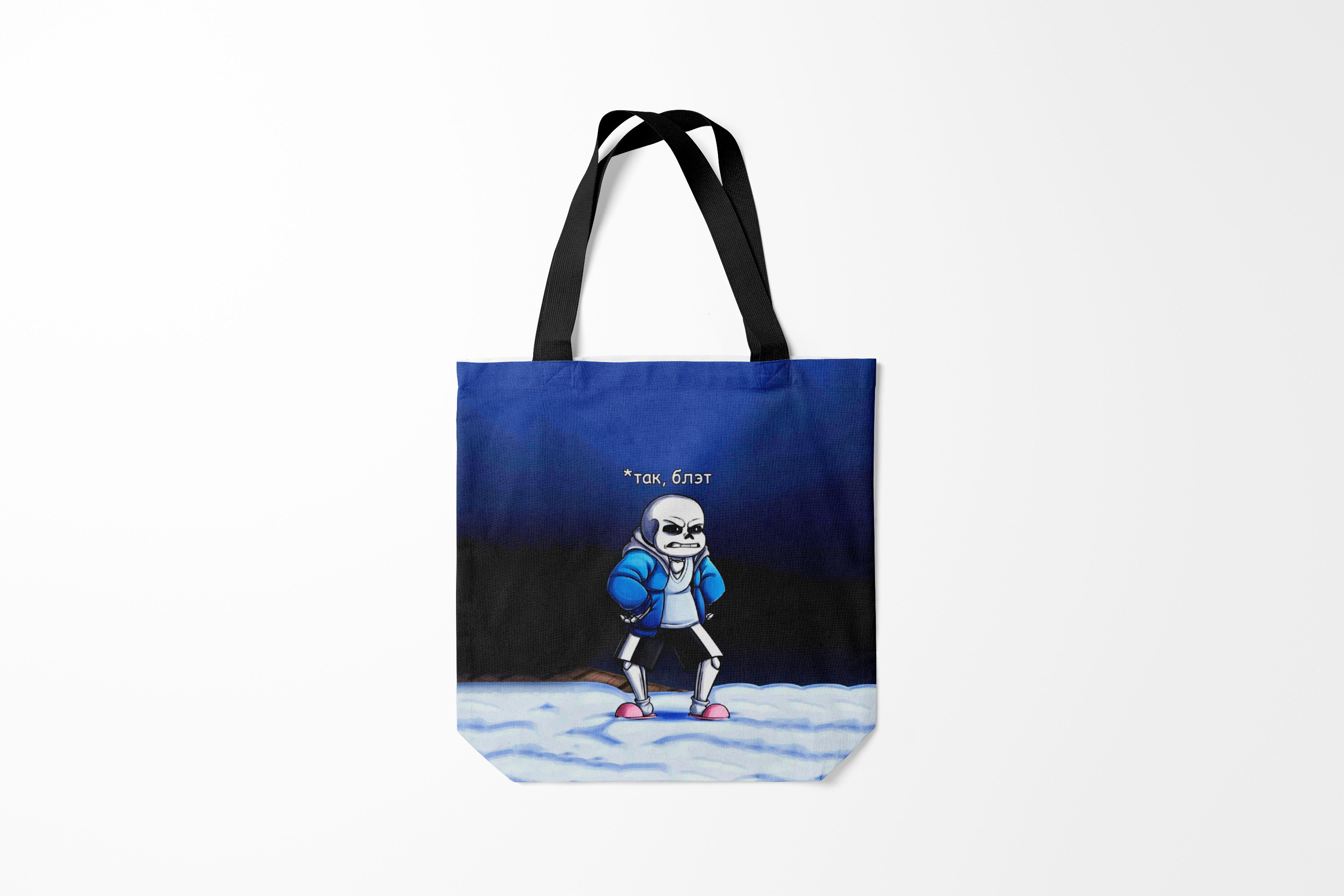 

Сумка шoппер унисекс Burnettie Undertale ТАК БЛЭТ, черный, Undertale ТАК БЛЭТ