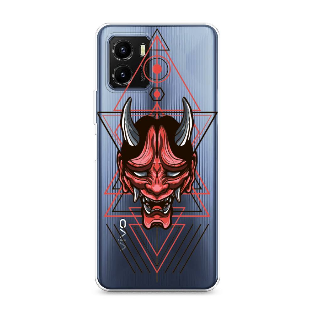 

Чехол на Vivo Y10 "Hanya Oni mask", Серый;красный;черный, 266450-4