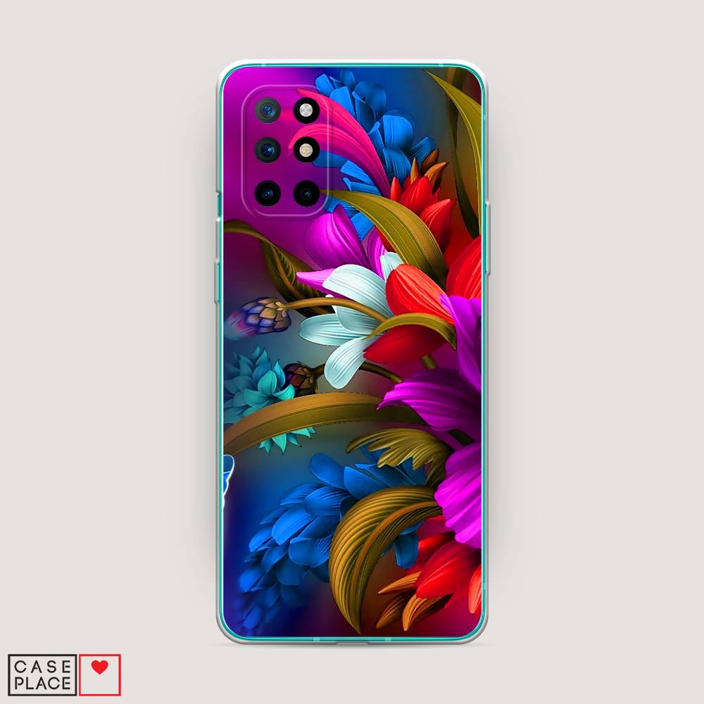 

Чехол на OnePlus 8T "Фантастические цветы", Фиолетовый;красный;синий, 151150-2