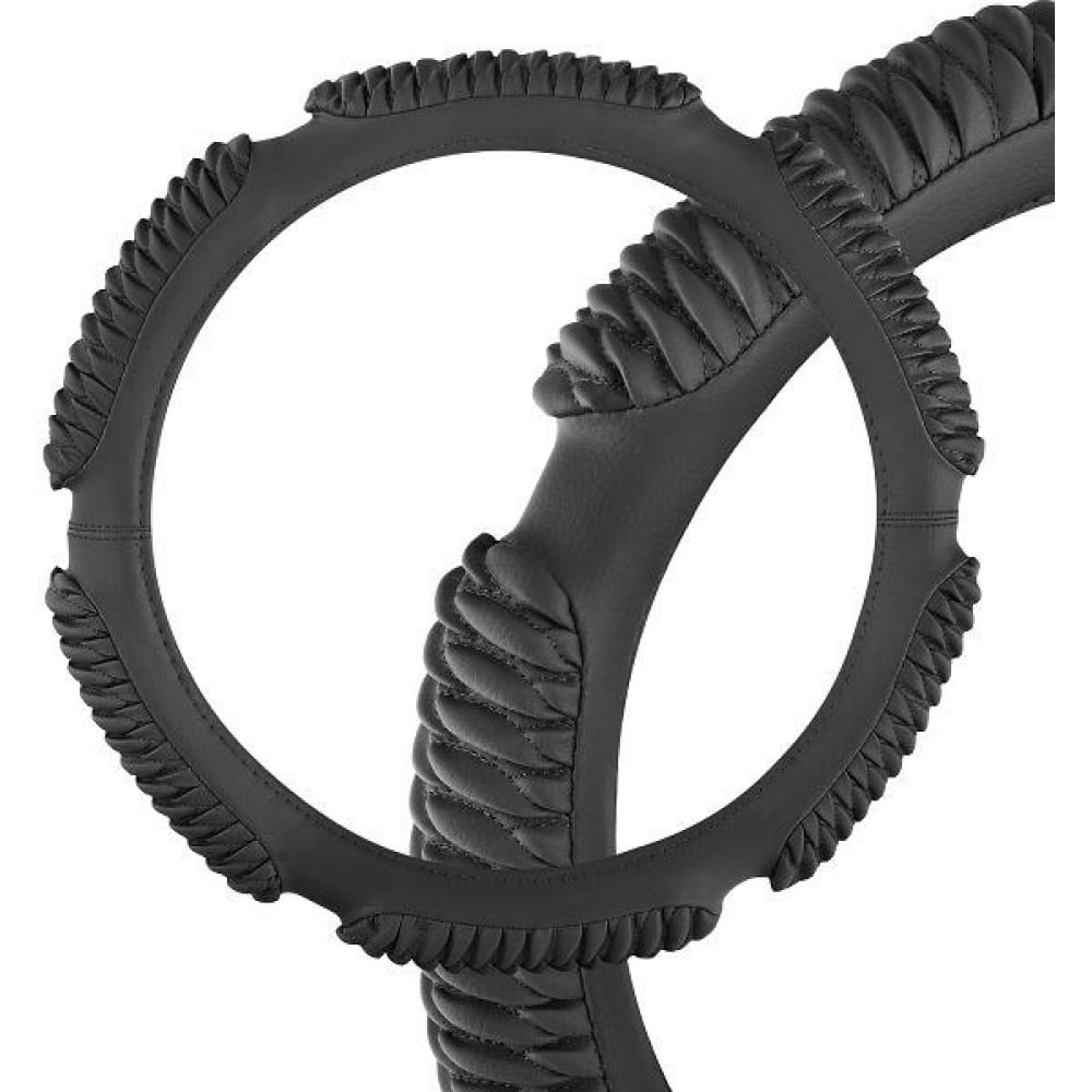 

Оплетка SKYWAY Sponge ribby 6 подушечек XL Черная экокожа S01102225