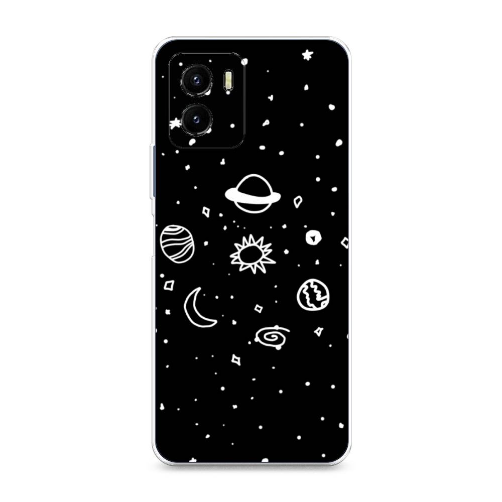 

Чехол на Vivo Y10 "Дудл солнечной системы", Бежевый;серый, 266450-2